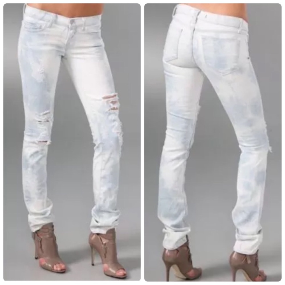 J Brand Pencil Leg Slim Thrasher Distressed Jeans